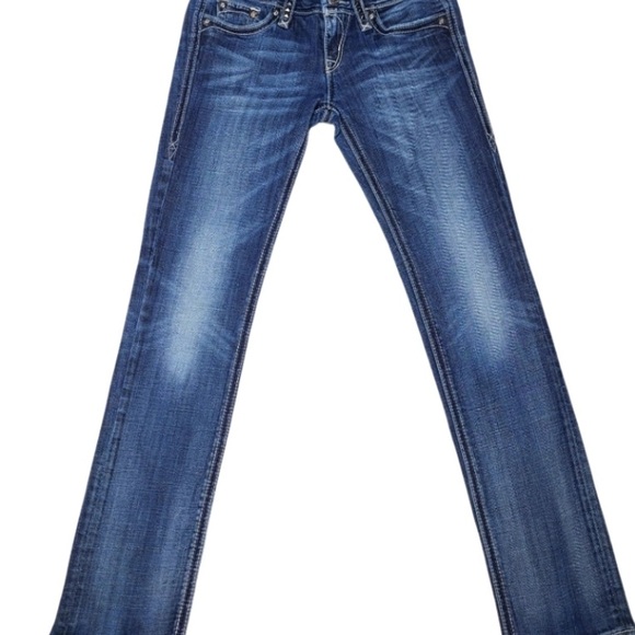 Rock Revival Women's Studded Blue Jeans - Picture 3 of 6